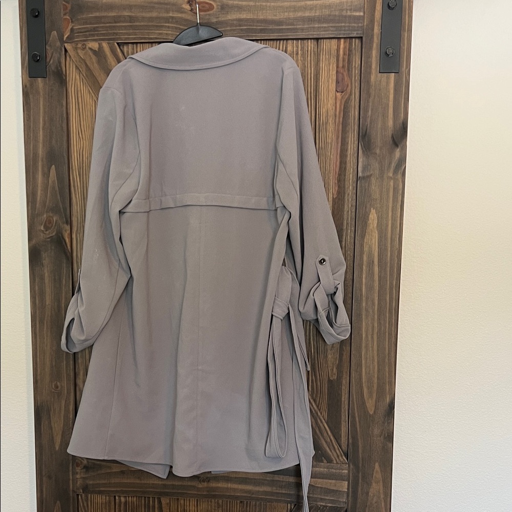 Torrid Women's Gray Trench Coat - Picture 2 of 6